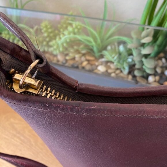 Vintage Coach Classic Shoulder Sac #9730 Burgundy - Picture 8 of 10